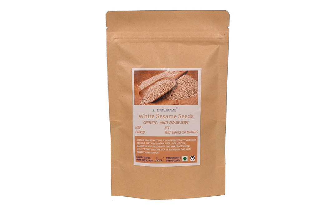 Green Wealth White Sesame Seeds   Pack  900 grams